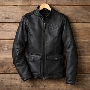 Harley-Davidson® Women's Layering System Captains Leather Jacket Black 98018-23V